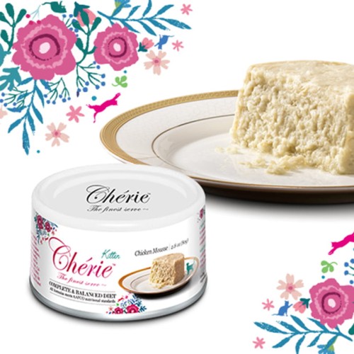 Pettric Cherie Healthy Living Series Mousse KITTEN Delikatny Mus z Kurczaka Dla Kociąt 80g, Kompletny i Zbilansowany! Data 13.07.2026
