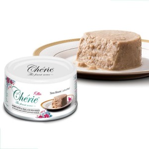 Pettric Cherie Healthy Living Series Mousse KITTEN Delikatny Mus z Tuńczyka Dla Kociąt 80g, Kompletny i Zbilansowany! Nowość!   
