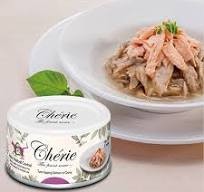 Pettric Cherie Hairball Control Tuńczyk z Łososiem w Sosie 80g, Formuła Przeciwko Kulom Włosowym! Nowość! 