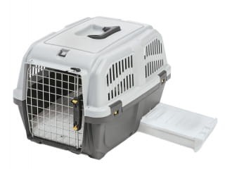 Transporter Podróżny Skudo 3 Cat Z Metalowymi Drzwiami i Zamkiem IATA 60x40x39 cm, Udźwig Do 24 kg!  Mini Wysuwana Kuweta i Schowek Ukryte w Dnie Transportera! Duży i Wygodny! Mocny Plastik! Nowość!