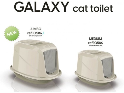 Yarro Duża Toaleta Kuweta Dla Kota Jumbo Galaxy z Filtrem 57x39,5x38 cm, Nowosć!