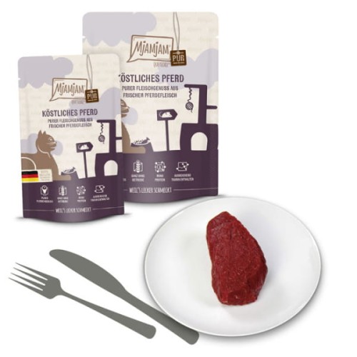 MjAMjAM Mięsna Przyjemność Wyborna Czysta Konina Saszetka 300g, Nowość!