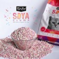 Kit Cat Soya Clump Confetti 3,8 l/2,5 kg, Żwirek Sojowy Zbrylający Pellet z Możliwością Wyrzucania Do Toalety! Delikatny Dla Kocich Łapek i Kolorowy! Delikatny Zapach! Kształt Zapobiega Wynoszeniu Żwirku z Kuwety! Nowość! Korzystny ZESTAW 6x3,8l! 
