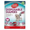 Simple Solution Jednorazowe Pieluchy Dla Kotów 5-11 kg, Obwód Talii  30-48 cm, Superchłonne, Miękkie i Delikatne Dla Futerka i Ciała, Nowość! Opakowanie 12 Sztuk, Dostępne Również Na Sztuki! Nowość! 