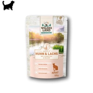 Wildes Land Classic Kurczak i Łosoś Z Olejem Krokoszowym 100 g, Nowość!  