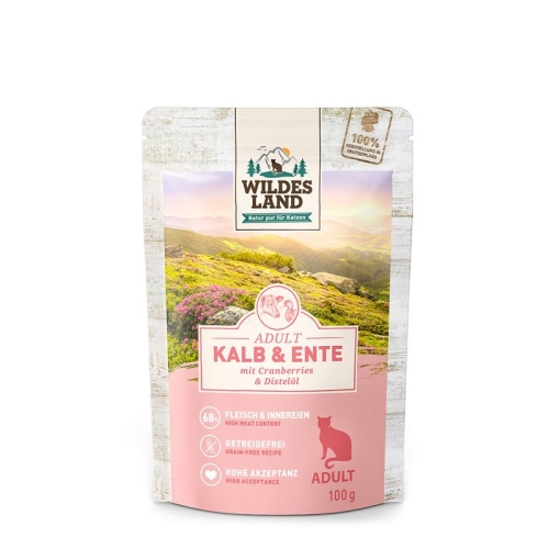 Wildes Land Classic Adult Cielęcina z Kaczką 100g, Nowość!