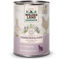 Wildes Land Classic Królik i Kurczak Z Żurawiną i Olejem Krokoszowym 400 g, Nowość!     