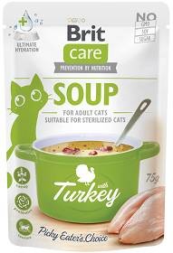 Brit Care Soup Z Indykiem 75g, Aromatyczny Bulion z Indykiem, Kocimiętką, Tauryną i Probiotykami! Nowość!    