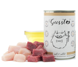 Gussto Cat Świeża cielęcina i królik 400 g