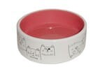 YARRO Miska Ceramiczna Wesołe Koty z Kolorowym Środkiem, 12,5 x 4,5 cm, Nowość!