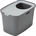 Georplast Kuweta Dla Kota TOP Cat z Wejściem Od Góry! Niweluje Rozsypywanie Żwirku! Szary, 59x39x38 cm, OSZCZĘDNOŚĆ Żwirku! NOWOŚĆ!  