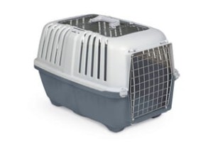 Yarro Transporter Plastikowy z Metalowymi Drzwiami Pratiko 3 OPEN, niebieskoszary, 35,5 x 58,5 x 40 cm, Otwierany od Góry! Mocny Plastik! Nowość!