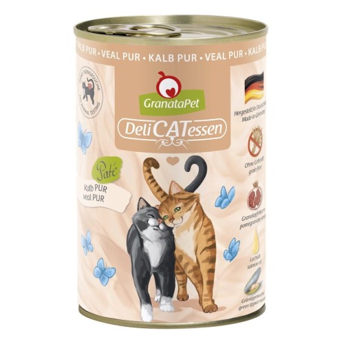 GranataPet DeliCatessen Cielęcina 400 g, Monobiałkowa! Z Nasionami Granatu i Małżem Zielonym! Nowość!