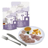 MjAMjAM DUO Soczysty Kurczak i Pyszny Królik z Dynią Gotowaną Na Parze Saszetka 125g! NOWE Opakowanie!
