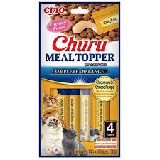 Inaba Churu Meal Topper 4x14g Kurczak i Ser! Zachęca do Jedzenia! Pełnowartościowy Dodatek Do Jedzenia W Postaci Pasty! Może Również Zastąpić Cały Posiłek! Nowość!