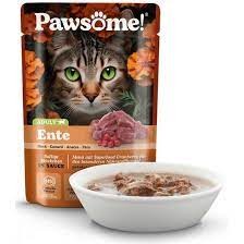 Pawsome Z Kaczką Saszetka 85g, DUŻA Ilość Sosu! Bez Zbóż! Niska Cena! Nowość!