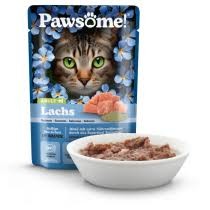 Pawsome Z Łososiem Saszetka 85g, DUŻA Ilość Sosu! Bez Zbóż! Niska Cena! Nowość!  