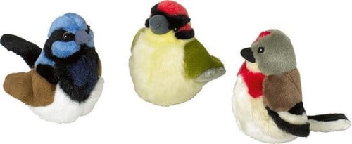 Nobby Zabawka Dla Kota Ptaszek Pluszowy 17 cm Z Naturalnym Dźwiękiem! Ćwierkanie Włączane Przyciskiem Wewnątrz Ptaszka! Nowość!