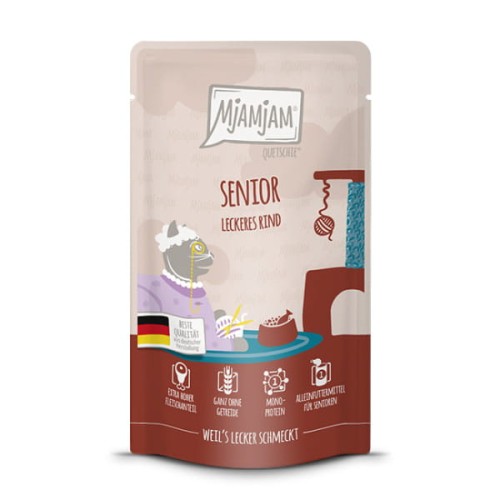 MjAMjAM SENIOR Czysta Wołowina z Dodatkiem Małży Zielonowargiej 125g! Monoproteina! Nowość!