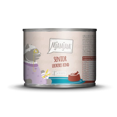 MjAMjAM SENIOR Czysta Wołowina z Dodatkiem Małży Zielonowargiej 200g! Monoproteina! Nowość! 