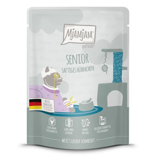 MjAMjAM SENIOR Czysty Kurczak z Dodatkiem Małży Zielonowargiej 300g! Monoproteina! Nowość!  