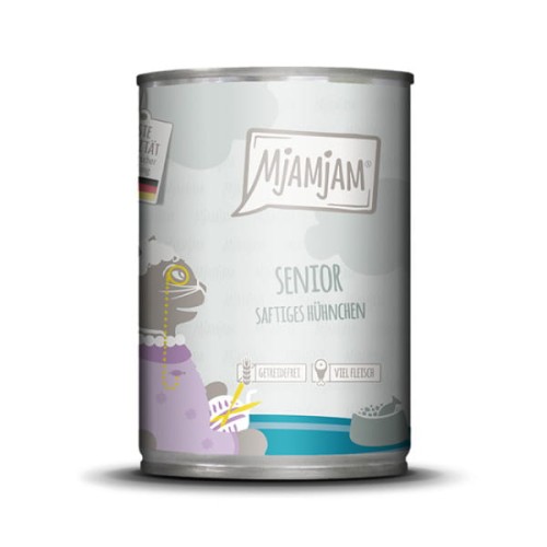 MjAMjAM SENIOR Czysty Kurczak z Dodatkiem Małży Zielonowargiej 400g! Monoproteina! Nowość!    