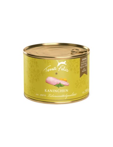 Terra Felis Czysty Królik 200g, Pyszny Zapach, BARDZO Wysoka Zawartość Tauryny! 100% Składników Jakości Human Grade!  Nowa Gramatura!