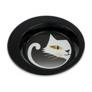 Barry King Miska Ze Stali Nierdzewnej 325 ml, Czarna, Wzór Kot, Nowość!