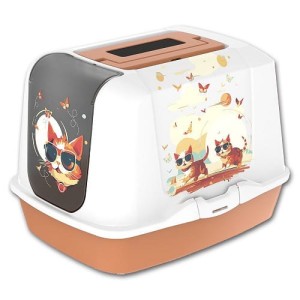 Yarro Trendy Indy&Louise Kuweta Kryta z Filtrem Węglowym i Łopatką, 39 x 50 x 37 cm, Nowość!