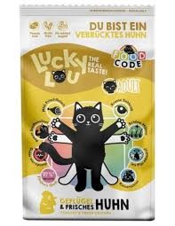 Lucky Lou Food Code Adult Drób z Kurczakiem 340g, Świeże Mięso W Składzie, Dodatek Siemienia Lnianego I Kocimiętki! Wysoka Zawartość Tauryny! Nowość! 
