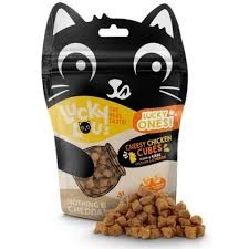 Lucky Lou Ones Cubes Kurczak Z Serem 80g, Półmiękkie Kosteczki Idealne Na 1 Kęs! Dodatek L-Karnityny! Nowość!  