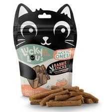 Lucky Lou Sticks Kurczak i Królik 50g, Miękkie Paluszki! Dodatek L-Karnityny! Nowość!