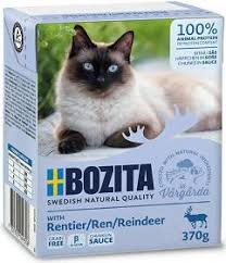 Bozita Renifer w Sosie 370 g, Duża Ilość Sosu! Naturalne Beta Glukany W Składzie!