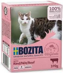 Bozita Wołowina w Sosie 370 g, Duża Ilość Sosu! Naturalne Beta Glukany w Składzie!