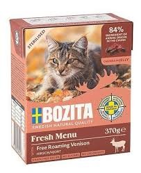 Bozita Sterilised Dziczyzna W Galaretce 370 g, Duża Ilość Galaretki! Naturalne Beta Glukany i Prebiotyki w Składzie! Nowość Dla Kotów Sterylizowanych!