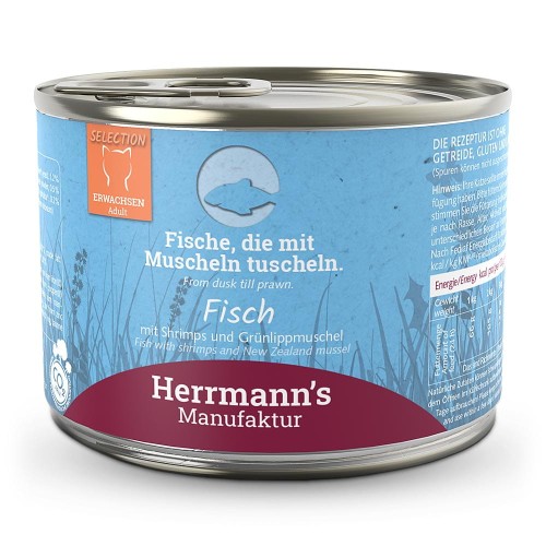 Herrmann's Łosoś i Krewetki z Małżami Zielonowargimi 200g! Wspomaganie Stawów i Chrząstek! Nowość! 