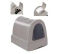 IMAC Kuweta Kryta Toalet Dla Kota ZUMA 56 x 40 x 42,5 cm, Ciemnobeżowa, Z Filtrem i Łopatką! Wysuwana Dolna Szuflada Dla Łatwiejszego Sprzątania! Schowek Na Worki W Górnej Części Kuwety! Nowość!