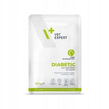 4T Vet Diet Diabetic Cat Saszetka 100g, Kontrola Glikemii, Wysokobiałkowa i Niskowęglowodanowa! Nowość! 