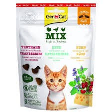 GimCat Crunchy Snacks MIX 140g! Chrupiący Indyk Z Żurawiną, Kaczka Z Kocimiętką I Kurczak Z Serem W 1 Opakowaniu! Nowość!