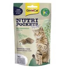 GimCat Nutri Pockets Insekty Z Kocimiętką 60g! Chrupiące Poduszeczki Z Kremowym Nadzieniem! Nowość!
