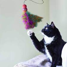 Kong Cat Wubba Teaser! Wędka Dla Kota Pomarańczowa Wubba Boa Z Dzwoneczkiem I Kolorowymi Piórkami! Nowość!