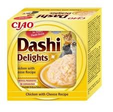 Inaba Dashi Delights Delikatny Filet z Piersi Kurczaka Z Serem W Tradycyjnym Japońskim Bulionie Rybnym Dashi 70g! Odżywcza I Pobudzająca Apetyt Receptura Bulionu! Nowość!   