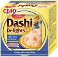 Inaba Dashi Delights Delikatny Filet z Piersi Kurczaka Z Tuńczykiem W Tradycyjnym Japońskim Bulionie Rybnym Dashi 70g! Odżywcza I Pobudzająca Apetyt Receptura Bulionu! Nowość!   
