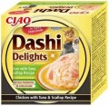 Inaba Dashi Delights Delikatny Filet z Piersi Kurczaka Z Tuńczykiem I Przegrzebkami W Tradycyjnym Japońskim Bulionie Rybnym Dashi 70g! Odżywcza I Pobudzająca Apetyt Receptura Bulionu! Nowość!    