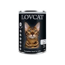 Lovcat PURE Czysta Jagnięcina 400 g, Monobiałkowa! Bardzo Duża Dawka Tauryny! Dodatek DL-Metioniny Zakwaszającej Mocz!  Nowość! 