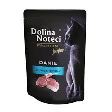 Dolina Noteci Premium JUNIOR Danie Z Jagnięciny Dla Kociąt Saszetka 85g! Dodatek Soku Z Buraka Wspierającego Trawienie I Naturalnego Antyutleniacza! Kwasy DHA I EPA Oraz Drożdże! Nowość!   