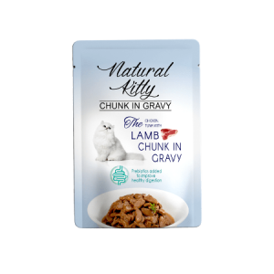 Pettric Natural Kitty Kurczak, Tuńczyk I Jagnięcina 85g! Kawałeczki W Sosie! Dodatek Prebiotyków Dla Zdrowych Jelit! Nowość!   