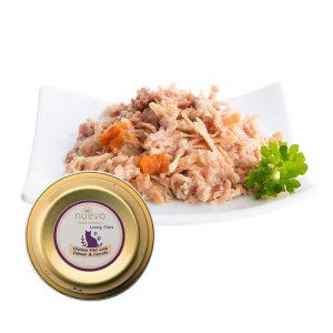 Nuevo Finest Kurczak, łosoś z marchewką i olejem lnianym 80 g