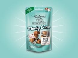 Pettric Natural Kitty Meaty Cube Tuńczyk z Anchois Gotowane Na Parze w Kostkach 60g! Miękkie i Delikatne Kostki! Nowe Opakowanie!