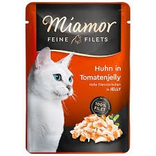 Miamor Feine Filets Filety Z Kurczaka W Pomidorowej Galaretce Saszetka 100 g, Filety W Smakowej Miękkiej Galaretce! Nowość!   